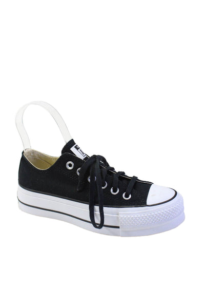 Converse All Star Womens Low Top Lace Up Sneakers Black White Size 5.5