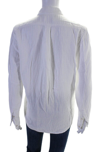 Wilfred Free Women's Collared Long Sleeves Button Down Shirt White Size XS