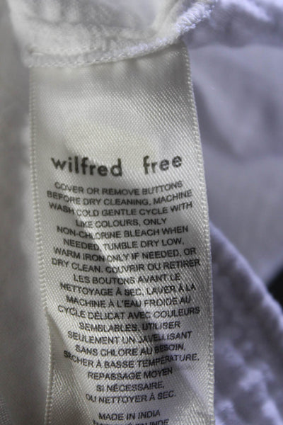 Wilfred Free Women's Collared Long Sleeves Button Down Shirt White Size XS