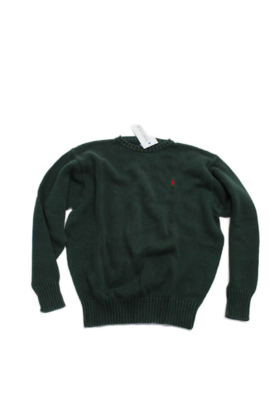 Polo Ralph Lauren Boys Cotton Long Sleeve Crewneck Sweater Green Size L