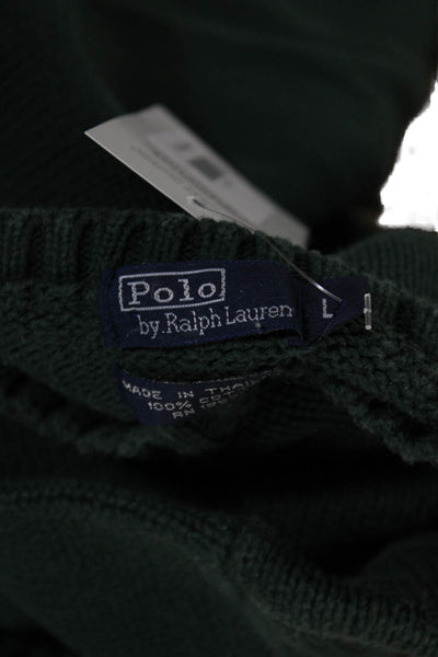 Polo Ralph Lauren Boys Cotton Long Sleeve Crewneck Sweater Green Size L