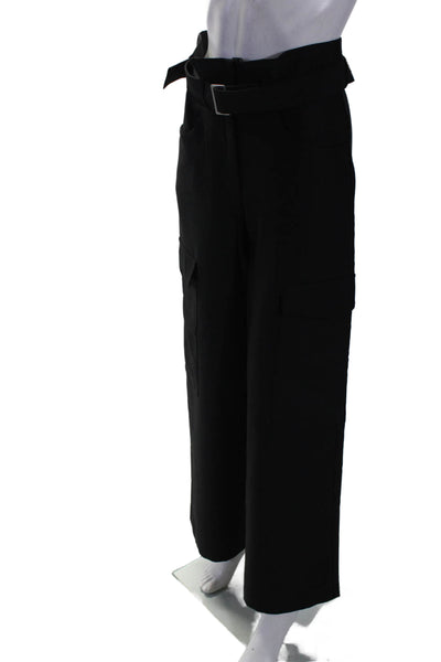 87Origins Womens Zipper Fly High Rise Wide Leg Pants Black Size 6