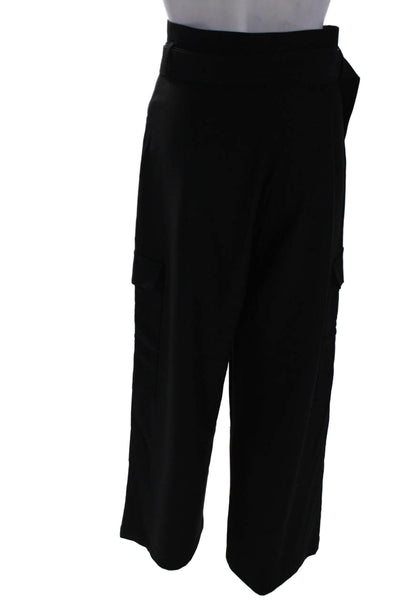 87Origins Womens Zipper Fly High Rise Wide Leg Pants Black Size 6