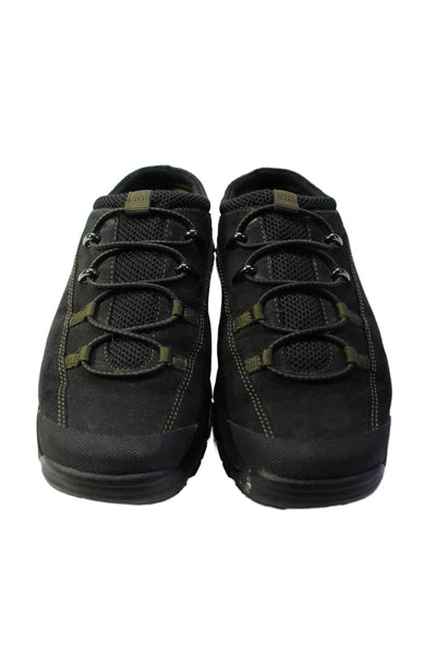 Cole Haan Womens Lace Up Mesh Trim Low Top Salem Sneakers Black Suede Size 8.5B