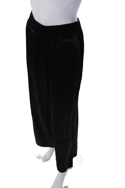 Michael Stars Women's Elastic Waist Pull-On Wide Leg Dress Pants Black Size XS