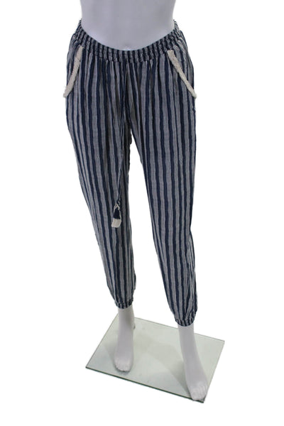 Cool Change Womens High Rise Lightweight Striped Pants Blue Size XS