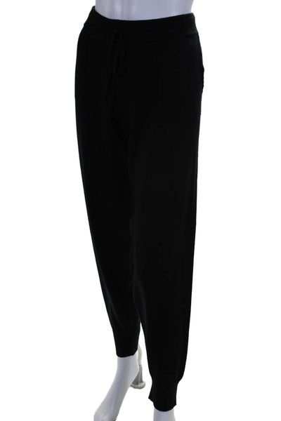 Equipment Femme Womens High Rise Drawstring Knit Jogger Pants Black Size Large