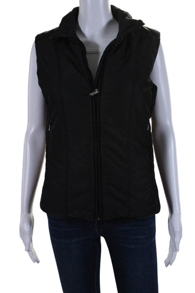 Bogner Fire + Ice Womens Full Zipper Sleeveless Puffer Vest Jacket Black Size 6