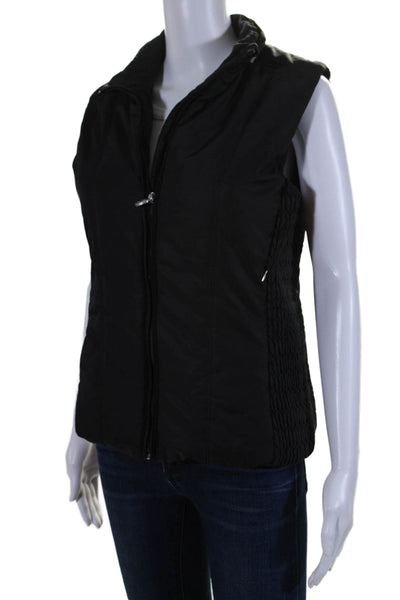 Bogner Fire + Ice Womens Full Zipper Sleeveless Puffer Vest Jacket Black Size 6