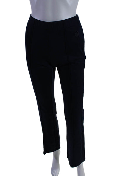 Tory Sport Womens Navy Blue Pleated High Rise Flare Leg Pants Size XS