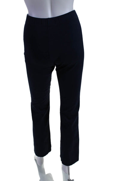 Tory Sport Womens Navy Blue Pleated High Rise Flare Leg Pants Size XS