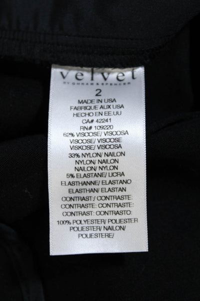 Velvet by Graham & Spencer Womens Black High Rise Wide Leg Dress Pants Size 2