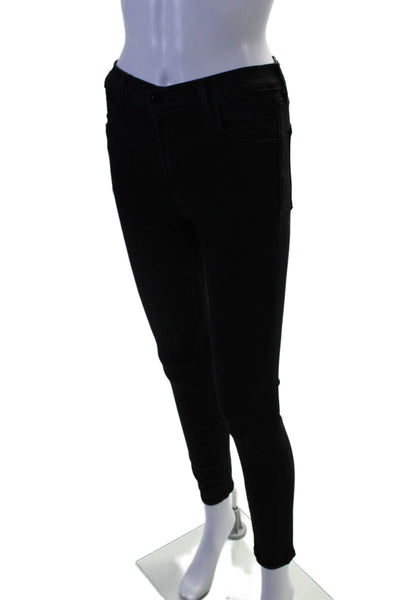 J Brand Womens Cotton Zip Buttons Skinny Leg Dark Denim Jeans Black Size EUR 25