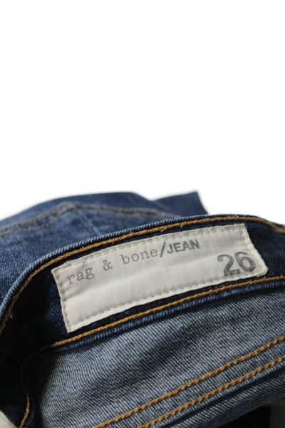 Rag & Bone Women's Midrise Five Pockets Distress Skinny Jeans Pants Size 25