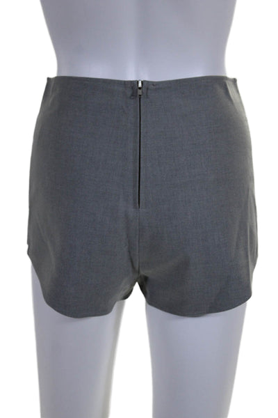 Mother Of All Womens Back Zip Mid Rise Short Shorts Gray Size Extra Small