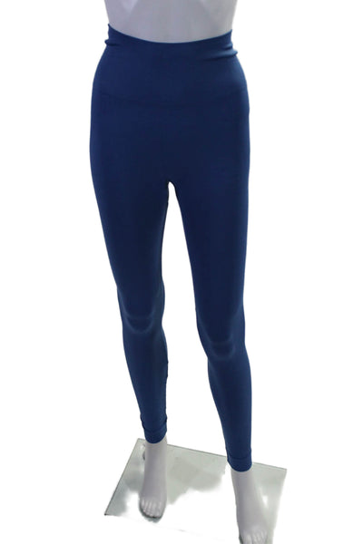 Set Active Womens High rise Seamless Athletic Leggings Blue Size XS