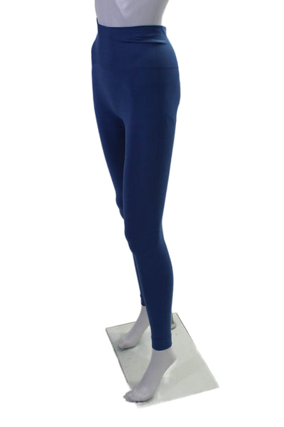Set Active Womens High rise Seamless Athletic Leggings Blue Size XS