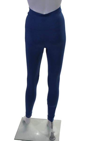 Set Active Womens High rise Seamless Athletic Leggings Blue Size XS