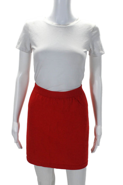 St. John Collection By Marie Gray Womens Bright Red Pull On Mini Skirt Size 14