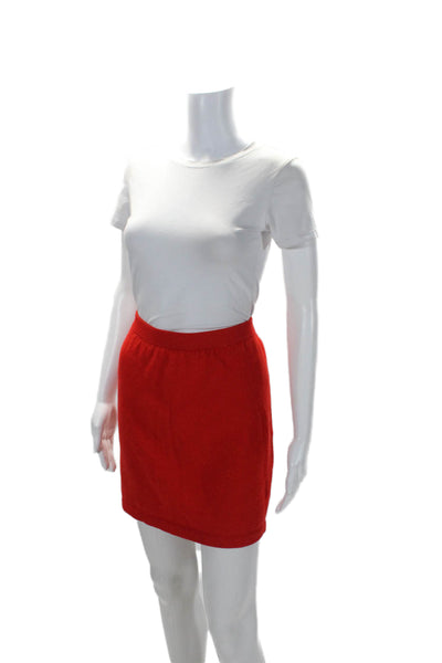 St. John Collection By Marie Gray Womens Bright Red Pull On Mini Skirt Size 14