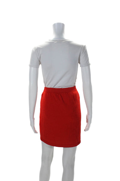 St. John Collection By Marie Gray Womens Bright Red Pull On Mini Skirt Size 14