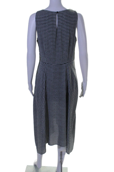 philosophy Dresses Womens Plaid Sleeveless Asymmetrical Dress Black White Size 6