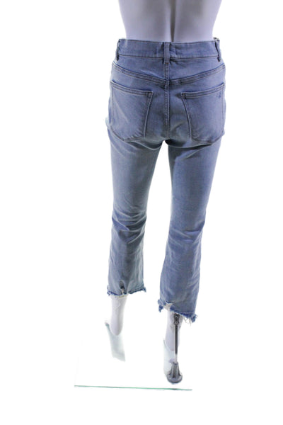 DL 1961 Womens High Rise Leg Crop Light Wash Denim Jeans Blue Size EUR 26