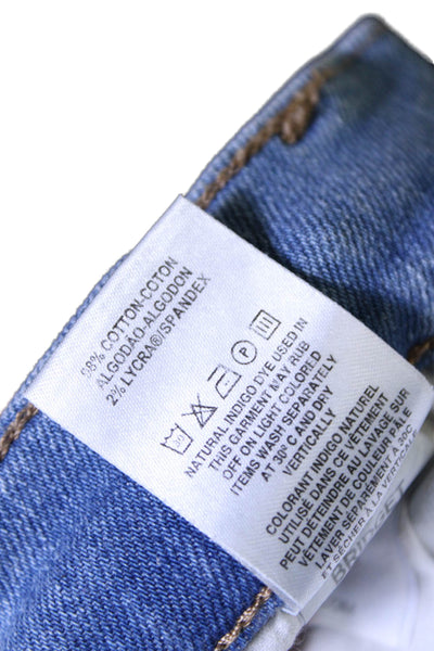 DL 1961 Womens High Rise Leg Crop Light Wash Denim Jeans Blue Size EUR 26