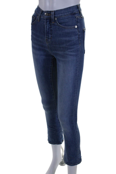 Veronica Beard Womens High Waist Slim Straight Leg Jeans Blue Size 23