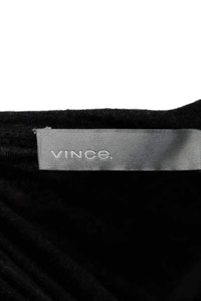 Vince Womens Short Sleeves Pullover Tee Shirt Charcoal Gray Size Extra Small