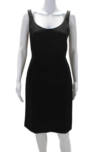 Valentino Roma Women's Scoop Neck Sleeveless A-Line Mini Dress Black Size 8