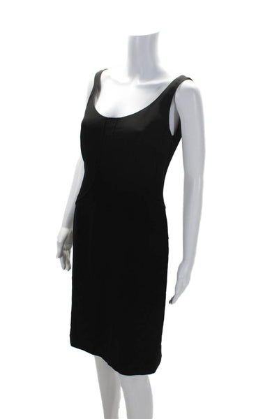 Valentino Roma Women's Scoop Neck Sleeveless A-Line Mini Dress Black Size 8