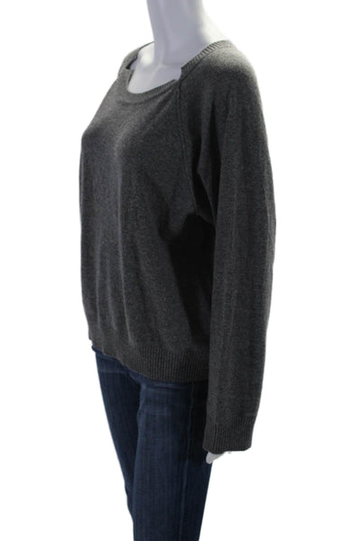 Kain Label Women's Long Sleeves Round Neck Pullover Sweater Gray Size L