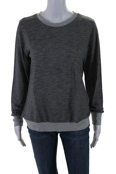 A Fine Line Women's Round Neck Long Sleeves Pullover Sweater Gray Size L