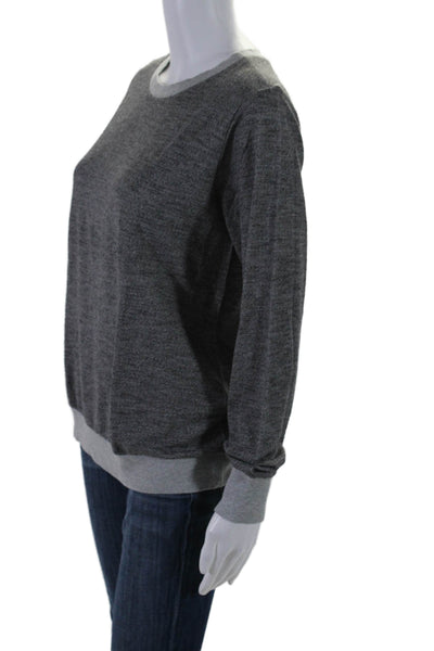 A Fine Line Women's Round Neck Long Sleeves Pullover Sweater Gray Size L