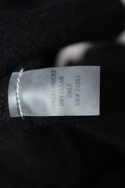 457 Women's V-Neck Long Sleeves Cashmere Pullover Sweater Black Size S