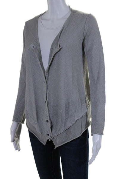 Transit Par Such Women's Long Sleeves Button Down Cardigan Sweater Gray Size S