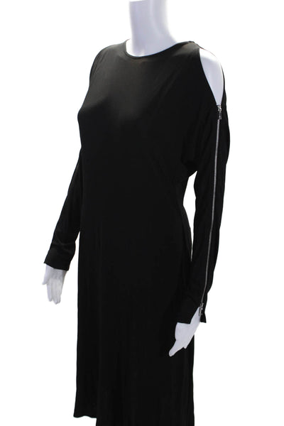 Worth New York Womens Black Crew Neck Cold Shoulder Long Sleeve Dress Size 6