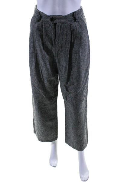 Reformation Womens Zipper Fly High Rise Straight Leg Pants Gray Size 0