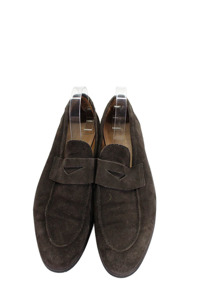 Marechiaro 1962 Mens Dark Brown Suede Loafer Shoes Size 14.5