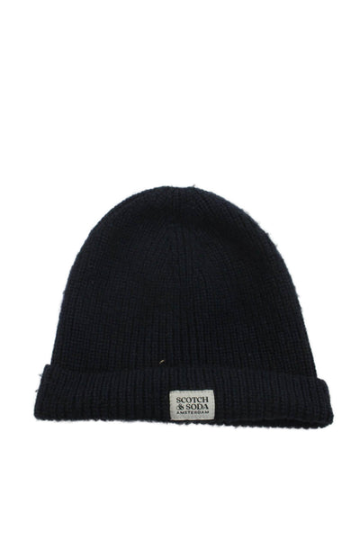 Scotch & Soda Unisex Adults Knit Winter Hat Beanie Navy Size M