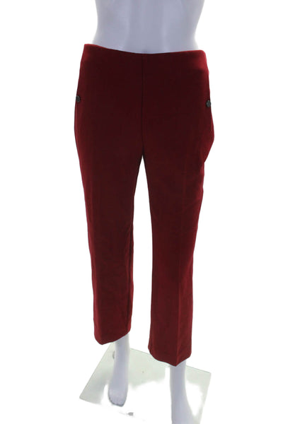 Rachel Rachel Roy Womens High Rise Zip Up Slim Leg Dress Pants Red Size 0