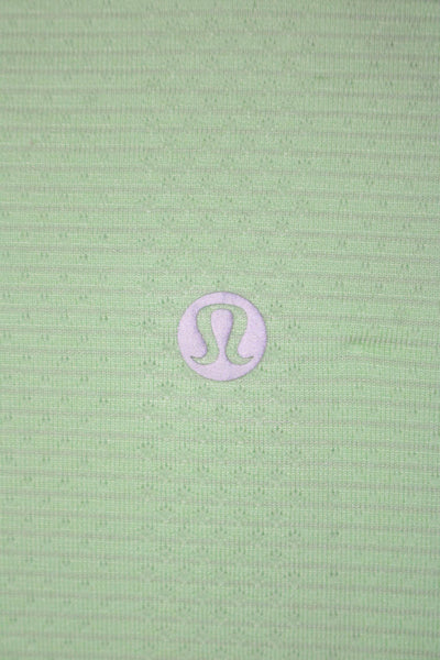 Lululemon Womens Long Sleeves Crew Neck Pullover Tee Shirt Lime Green Size 6