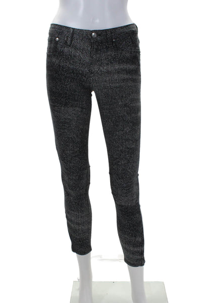 Helmut Lang Womens Texture Zip Button Tapered Zip Pants Charcoal Size Gray EUR 2