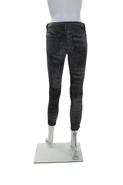 Helmut Lang Womens Texture Zip Button Tapered Zip Pants Charcoal Size Gray EUR 2