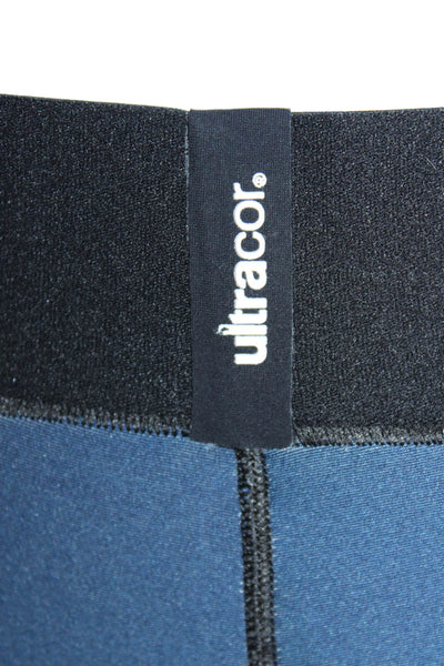 Ultracor Womens Elastic Waist Tapered Compression Leggings Blue XS