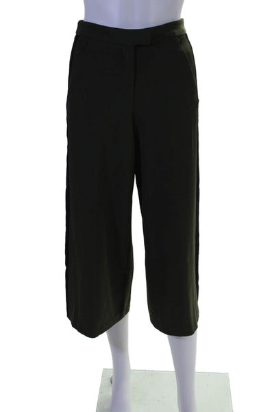 Michael Kors Womens Zip Buckle Colorblock Tapered Slit Bottom Pants Green Size X
