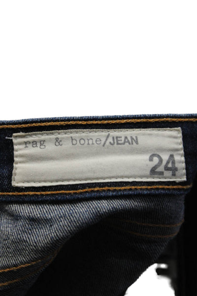 Rag & Bone Womens Cotton Medium Wash Denim Zip Jeans Blue Size EUR 24