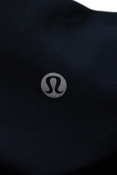 Lululemon Womens Spandex Lined High Waisted Crop Legging Navy Size XS