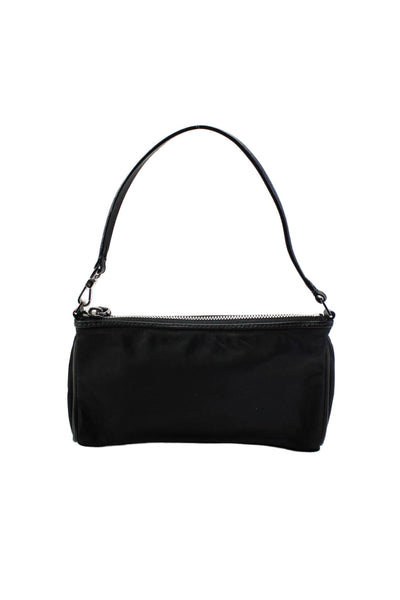 Tumi Womens Single Strap Zip Top Small Nylon Wristlet Handbag Black